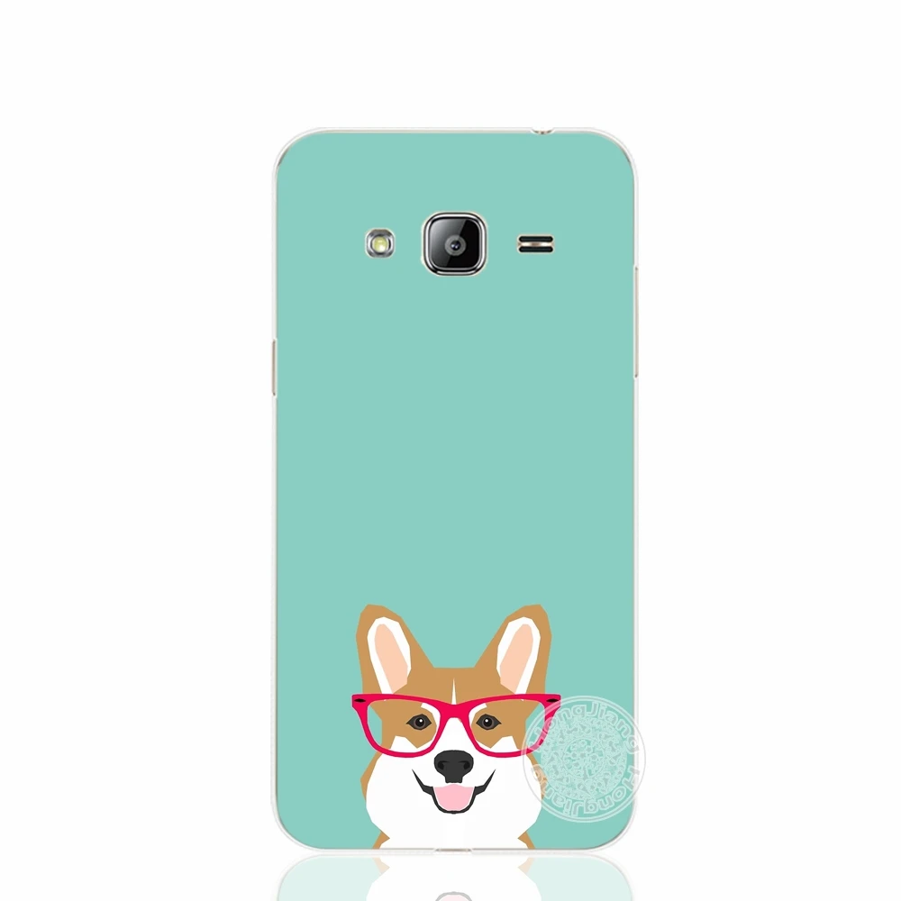 HAMEINUO вельш корги щенков из высокотемпературного ПУ чехол для телефона Samsung Galaxy J1