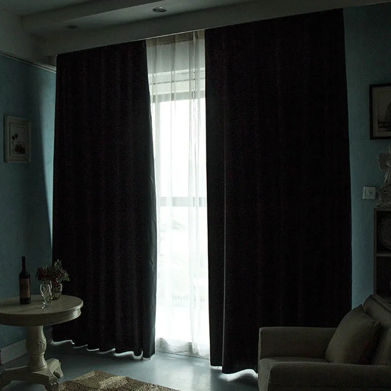 ZHH новые черные шторы полное затенение Тепловая Изолированная затемненная