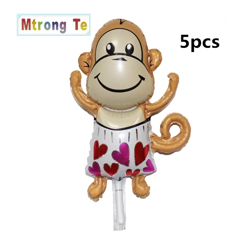 5pcs mini 1 шт. большой гигантский зеленый пальмовый кокосовый воздушный шар в форме дерева гелий Мини обезьяна для золотой Гавайский пляж тропический День рождения воздушные шары - Цвет: 5pcs mini