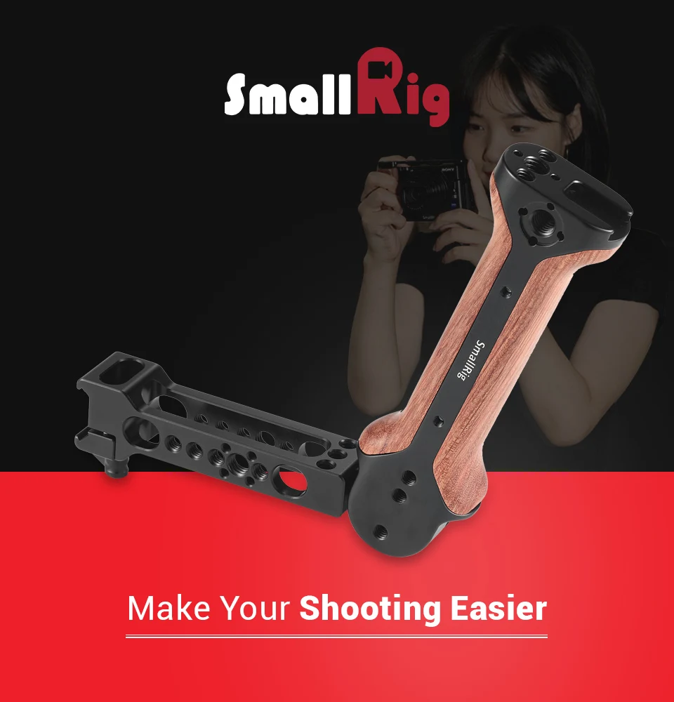 SmallRig DSLR камера рукоятка для DJI Ronin S/для Zhiyun Crane 2/для Moza Air 2 Gimbal BSS2340 деревянная ручка камеры