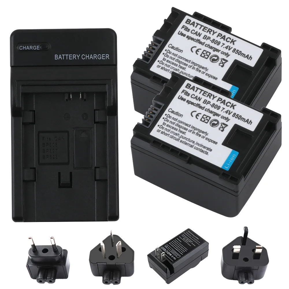 7,4 V 850 мА/ч, BP-809 BP809 Камера Батарея для Canon BP-808 BP808 FS200 FS21 FS22 FS100 FS10 FS11 HF200 HF20 HFS100 HFS10