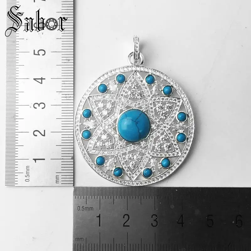 Pendant Ornament Blue Stone For Women 2020 New Gift Jewelry Fit Necklace thomas | Украшения и аксессуары