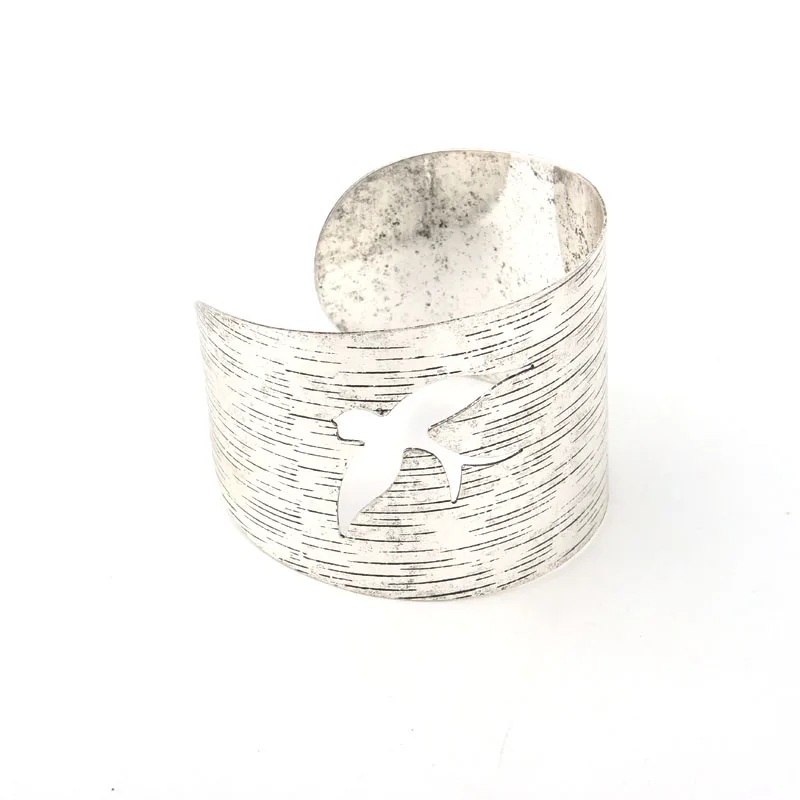 1 шт. модные турецкие Этнические Ретро посеребренные Открытые Браслеты с резьбой