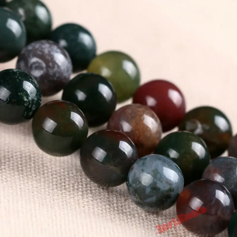 Круглый Гладкий индийский агат из натурального камня цена Fctory свободные бусины 16