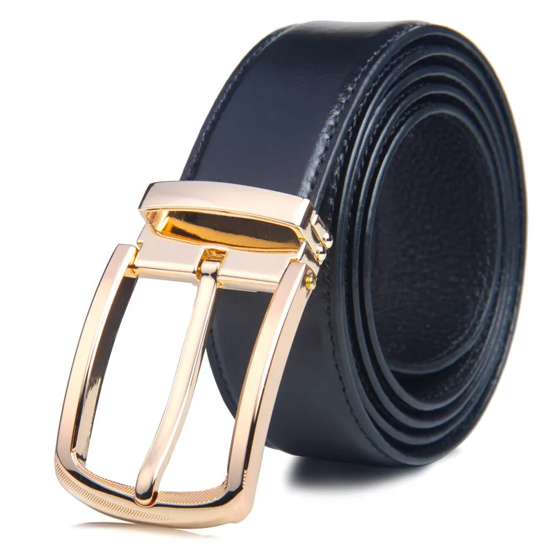 

Men Belts for Business Men New Designer Genuine Leather for Jeans Luxury Brand Metal Buckle Belt waistband Strap ceinture Homme