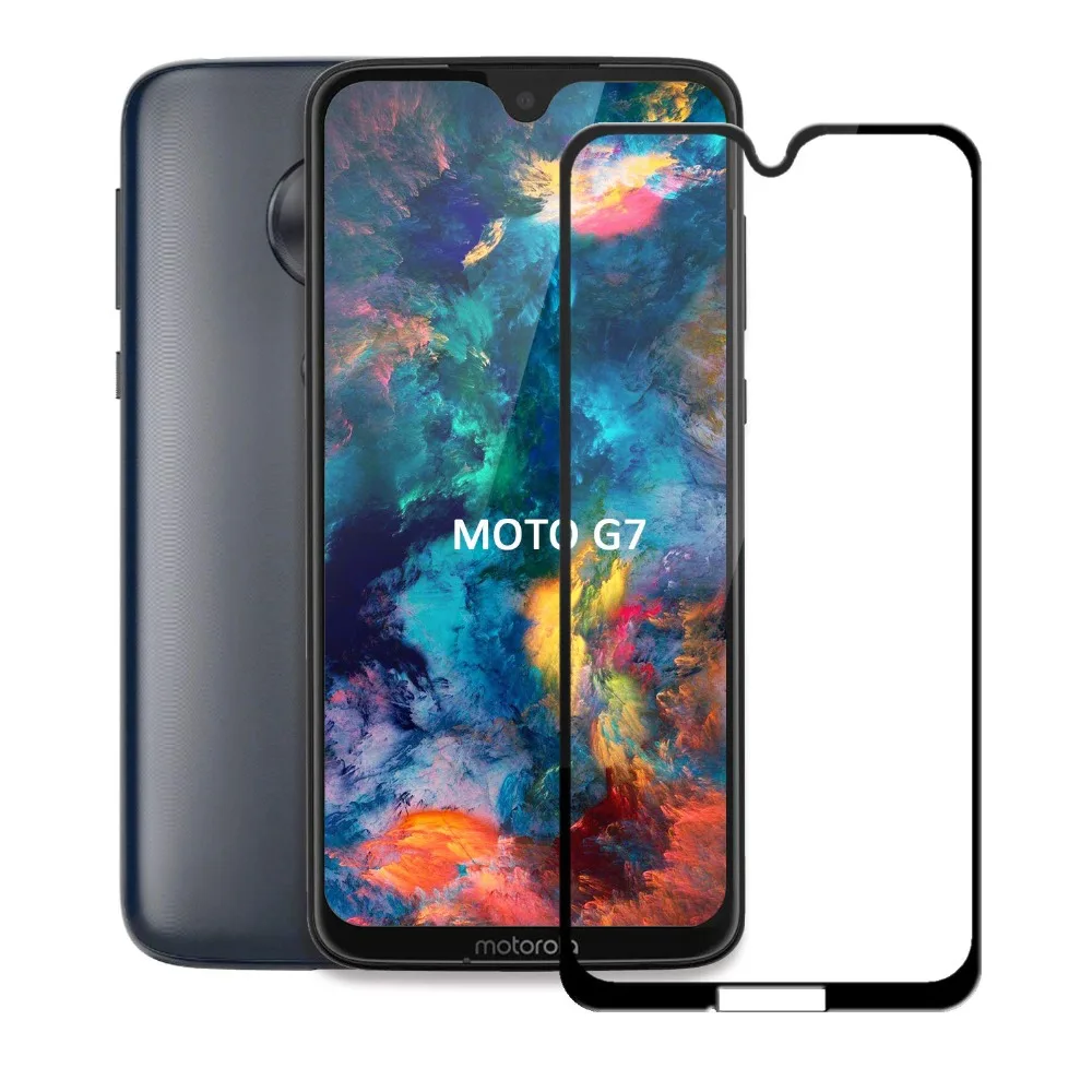 Закаленное стекло 2.5D 9H с полным покрытием для Motorola Moto G7 закаленное Plus Защита
