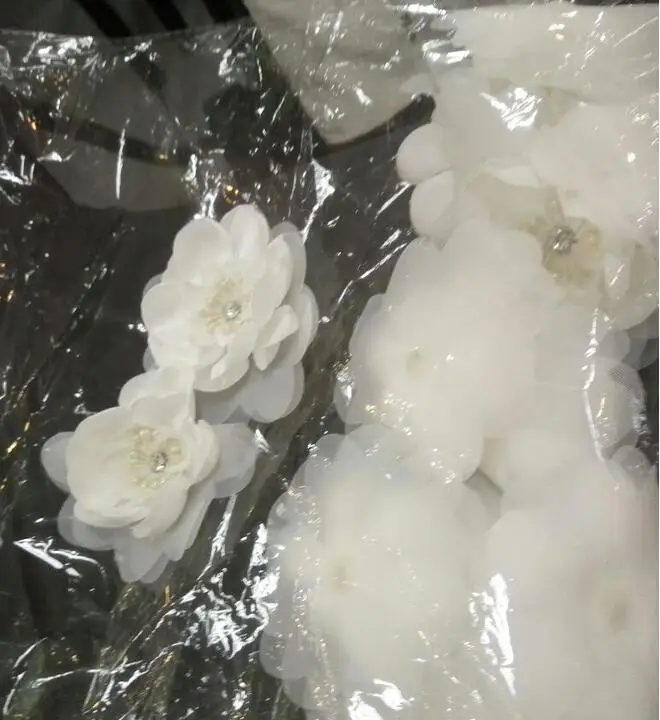 Атласная Кружевная аппликация в виде цветка 5 шт. 8 см|lace applique|garment accessorieslace trim |