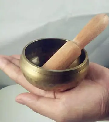 7 см маленький ручной молотком Редкие Superb Тибетский кольцо Ом Гонг YOGA Поющая
