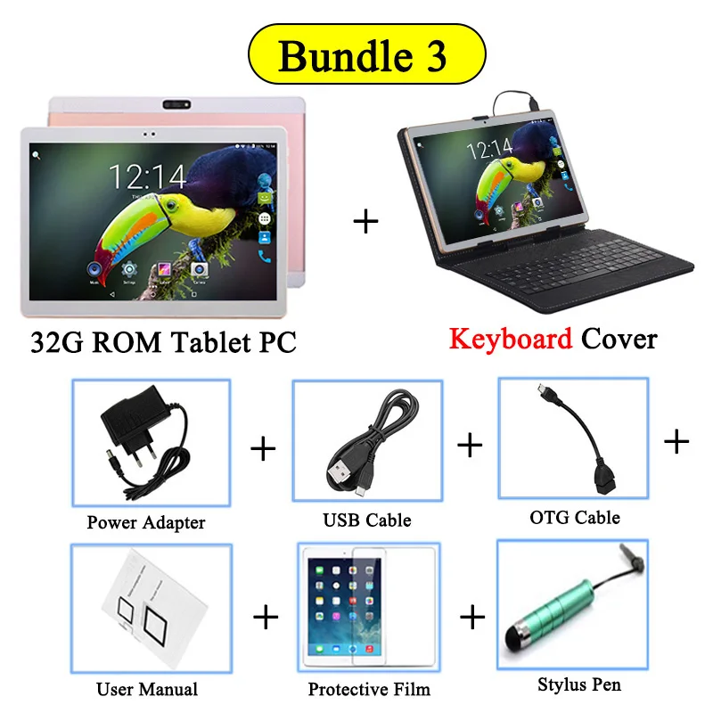 3G 32G ROM KEYBOARD Глобальный Лидер продаж DHL 10-дюймовый планшетный ПК 3g 4 аппарат не привязан к оператору сотовой связи Android 8,0 Octa Core 4 Гб Оперативная память 64 Гб Встроенная память, Wi-Fi, gps 10,1 ips 1280*800+ подарки - Комплект: 3G 32G ROM KEYBOARD