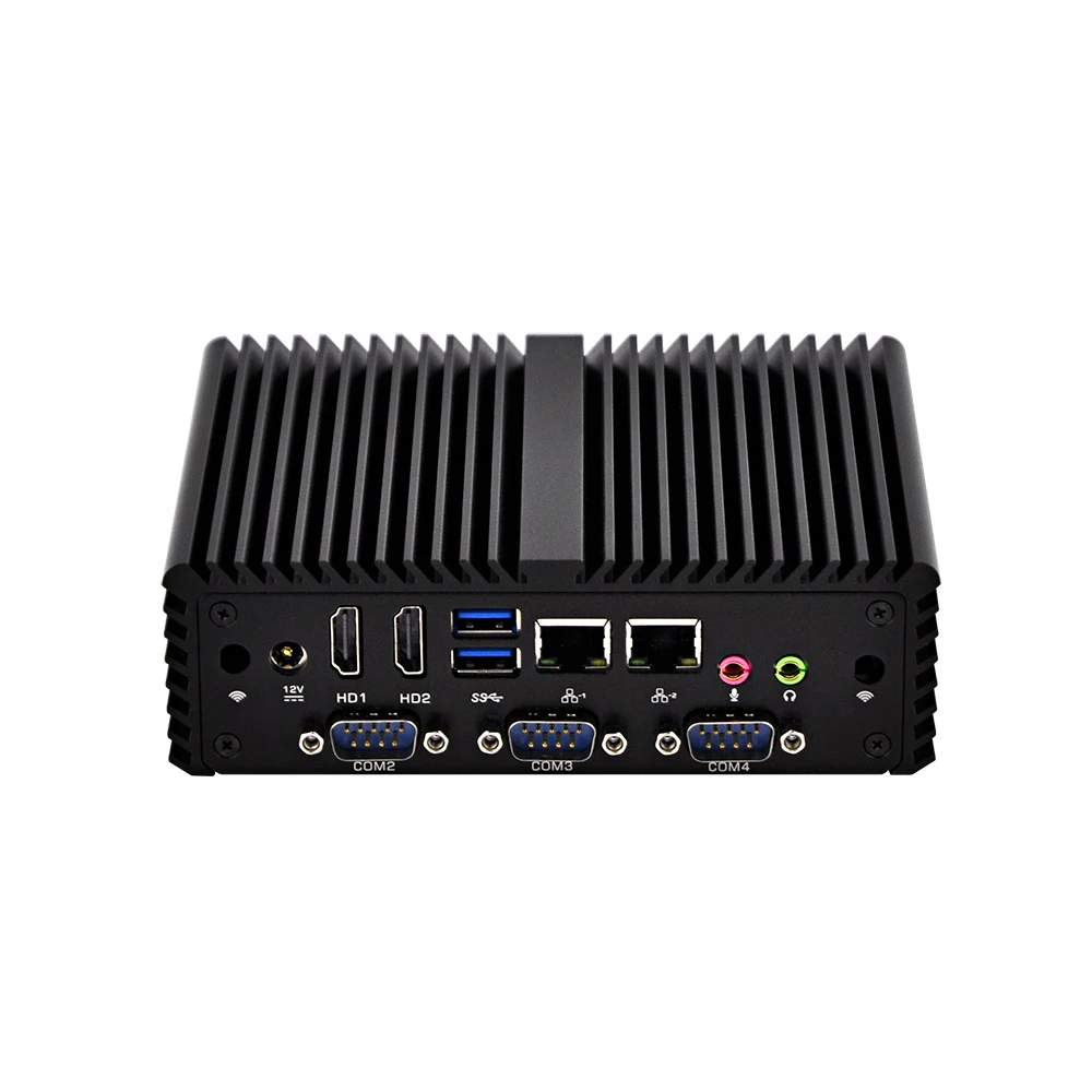 Мини ПК без вентилятора Qotom Barebone с Celeron 3215U i3 i5 i7 opnsense промышленный компьютерный