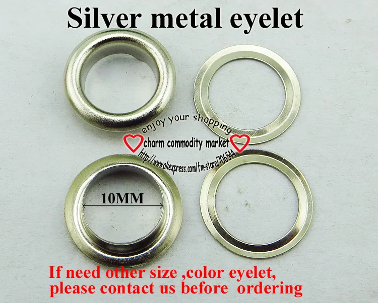 75 шт 10 мм серебристое металлическое кнопки люверсы пошиве одежды аксессуар ME