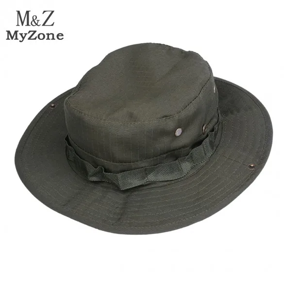 Men Canvas Bucket Hats Outdoor Fishing 