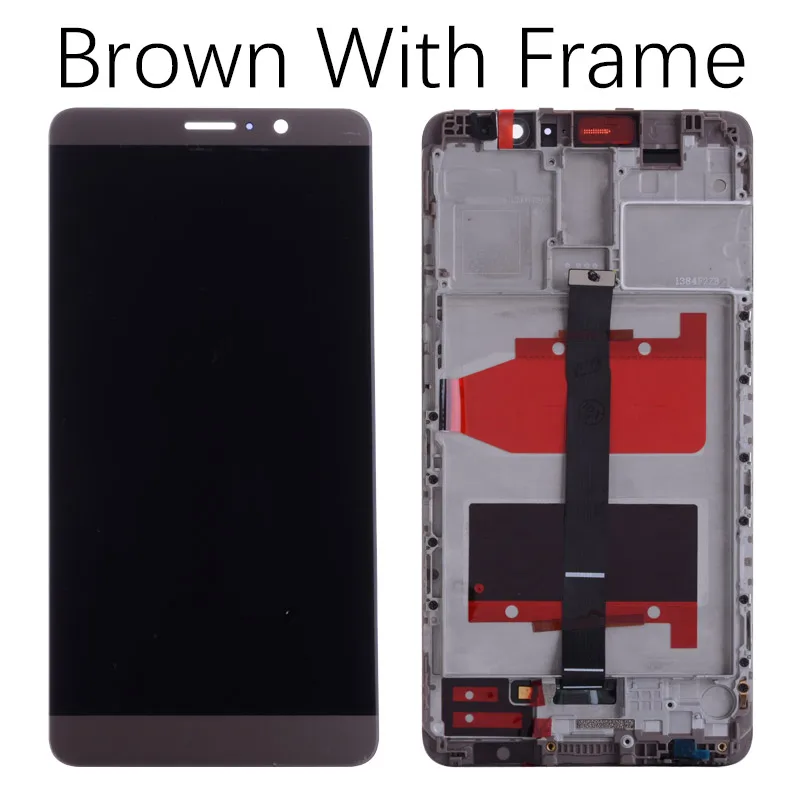 withFrameMocha Gold Дисплей для HUAWEI Mate 9 MHA-L29 LCD в сборе с тачскрином на рамке 5.9'' черный белый золото Mocha Gold - Цвет: withFrameMocha Gold