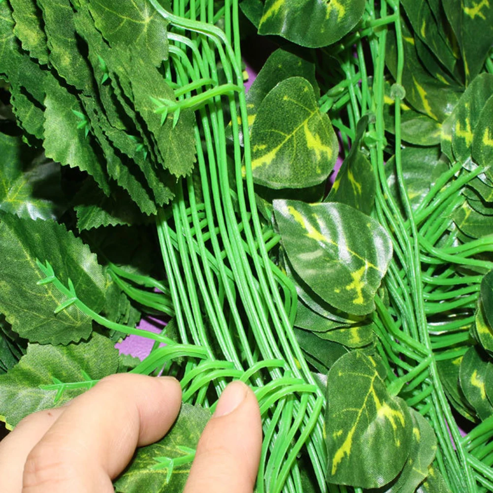 Artificial Fake Begonia Leaves Vines Hanging Plant Large Garland For Decor Indoor Outdoors - 12Pcs/Set As Shown | Дом и сад