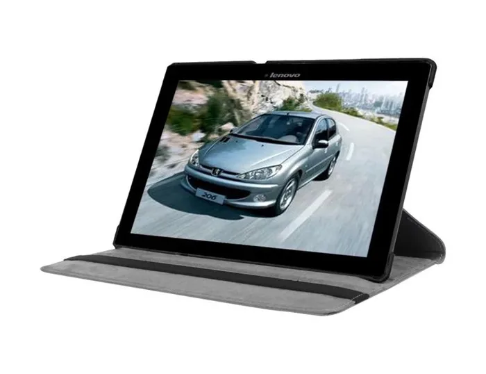 Чехол-подставка для Lenovo Tab2 Tab3 A10-70F A10-70L X70F X70M X70N кожаный с рисунком личи + пленки |