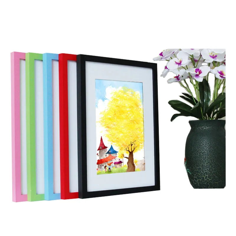 Фоторамка из цельного дерева 14 цветов квадратный размер 5 6 7 8 10 12 16 дюймов