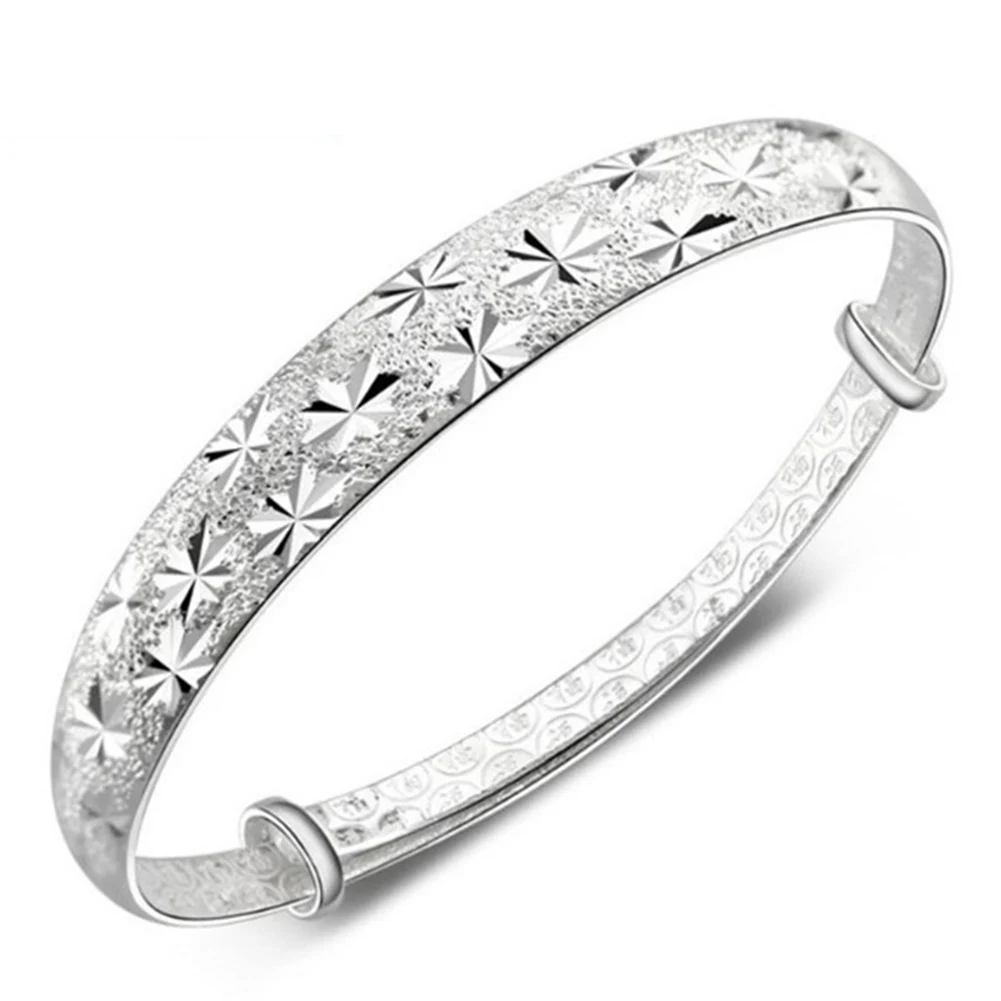 Для женщин элегантные регулируемые звездное небо браслет посеребренный