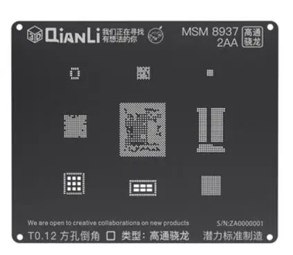 MSM 8937 2AA Qianli iBlack 3D набор трафаретов для пайки BGA для Android устройство, док-станция Qualcomm Встраиваемая мультимедийная карта памяти DDR MTK 6582 MSM8916 8917 8909 8939 8953 8940 Kirin 665 659 - Цвет: MSM 8937 2AA