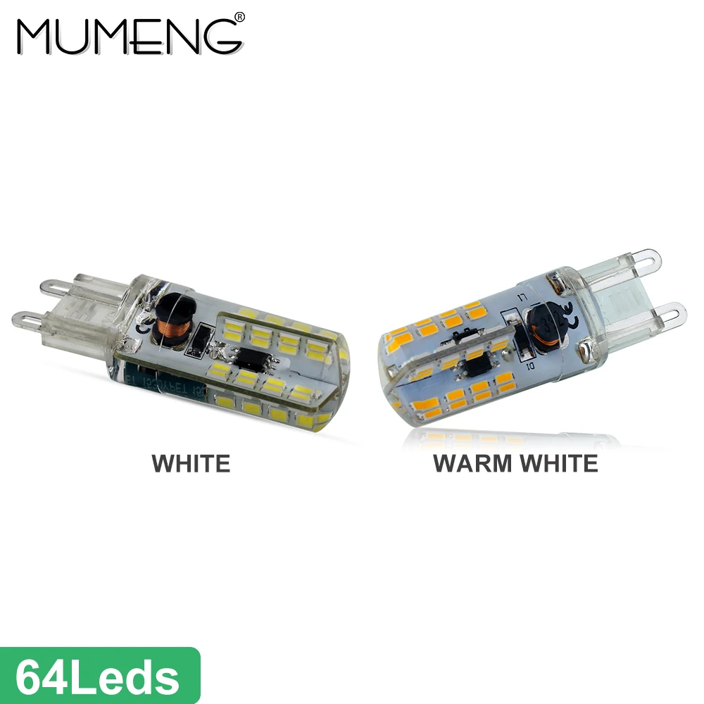 mumeng G9 LED Bulb 64 112pcs led Lamp SMD3014 Ampoule 110V 220V Light Energy saving Lampara for home chandelier 5/10X | Лампы и