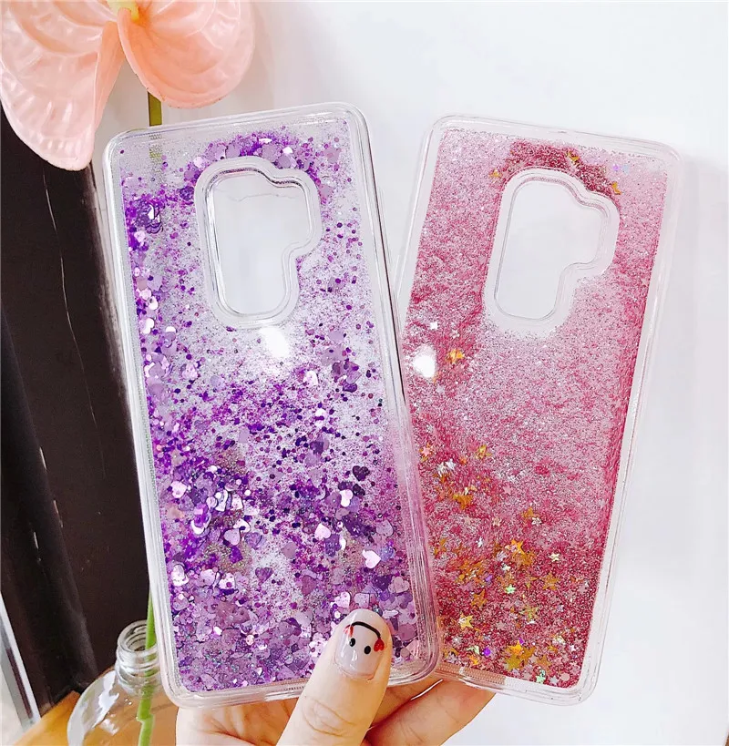 Блестящий чехол с зыбучим песком для Samsung Galaxy S9 Plus S8 S10 S6 S7 EDGE Note 9 10 8 J2 Pro 2018 A10 E A20 S A30