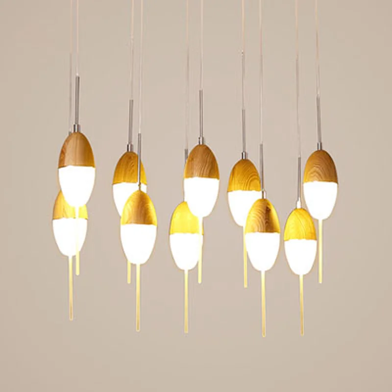 Скандинавский droplight LED Яйцо стекло 10 ламп винтажный подвесной светильник из