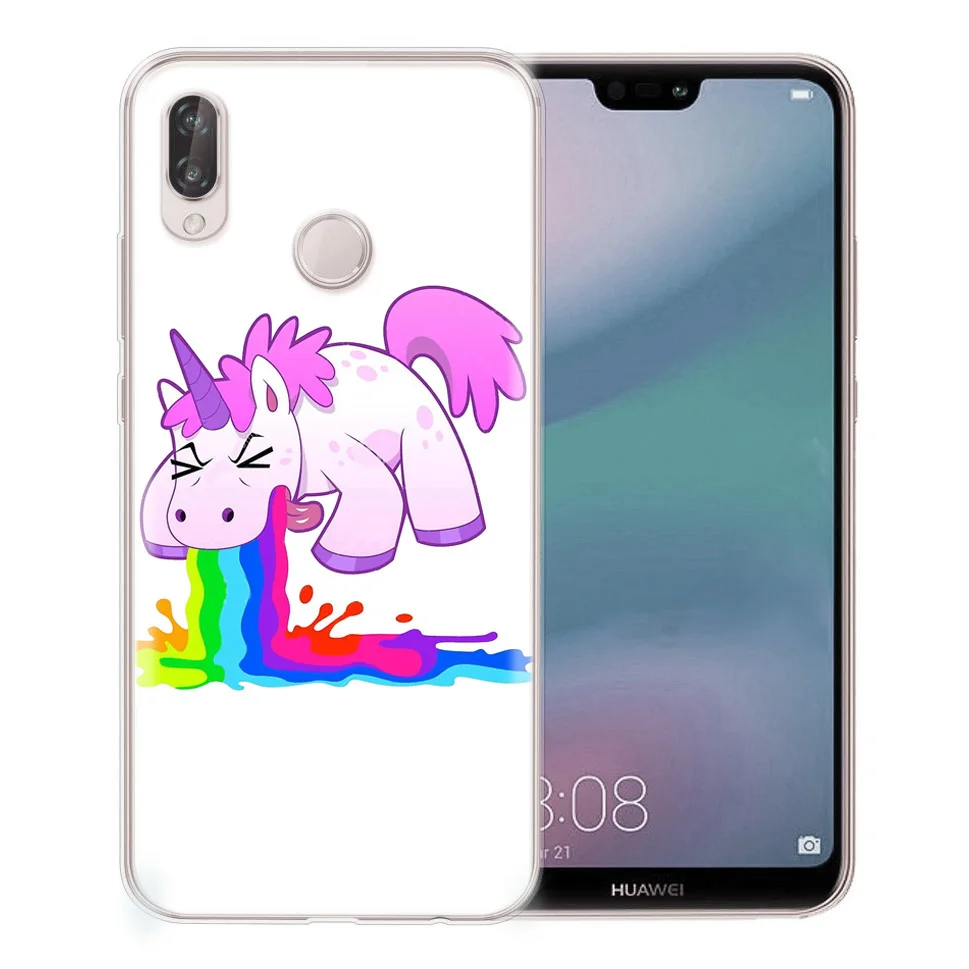 Чехол для Huawei Honor 7A 8A 8X 8C 9 10 Mate 20 P9 P10 lite/P8 Lite Y5 II Nova 3 Мягкая Краска TPU Сова пони крышка