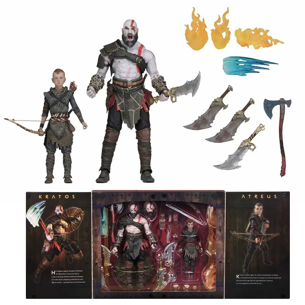 2 шт./компл. оригинальный NECA Бог войны 4 Кратос и сын Atreus Ultimate фигурка