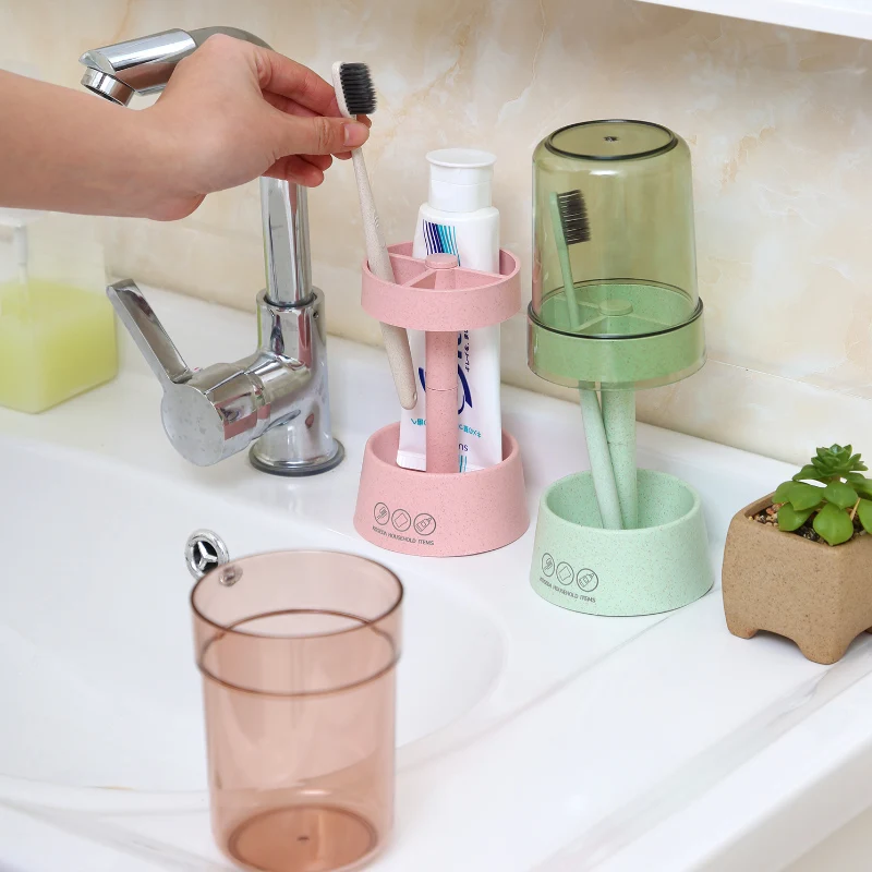 Новинка стеллаж для хранения зубной пасты и кружки в ванной комнате|Наборы