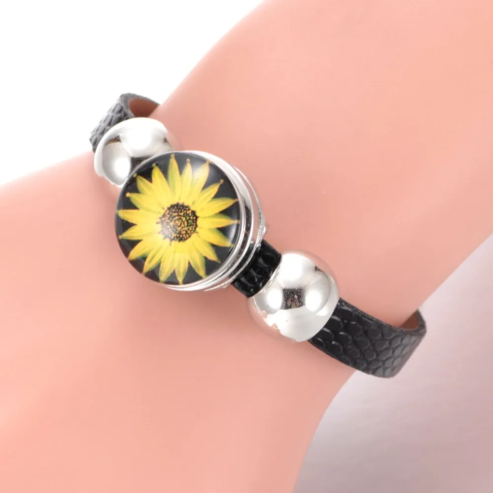 New Arrivals 15 cols cheaper PU Leather Bracelet 18mm snap button fit DIY armband Jewelry SZ0281a|armband jewelry|bracelet fitbutton bracelet |