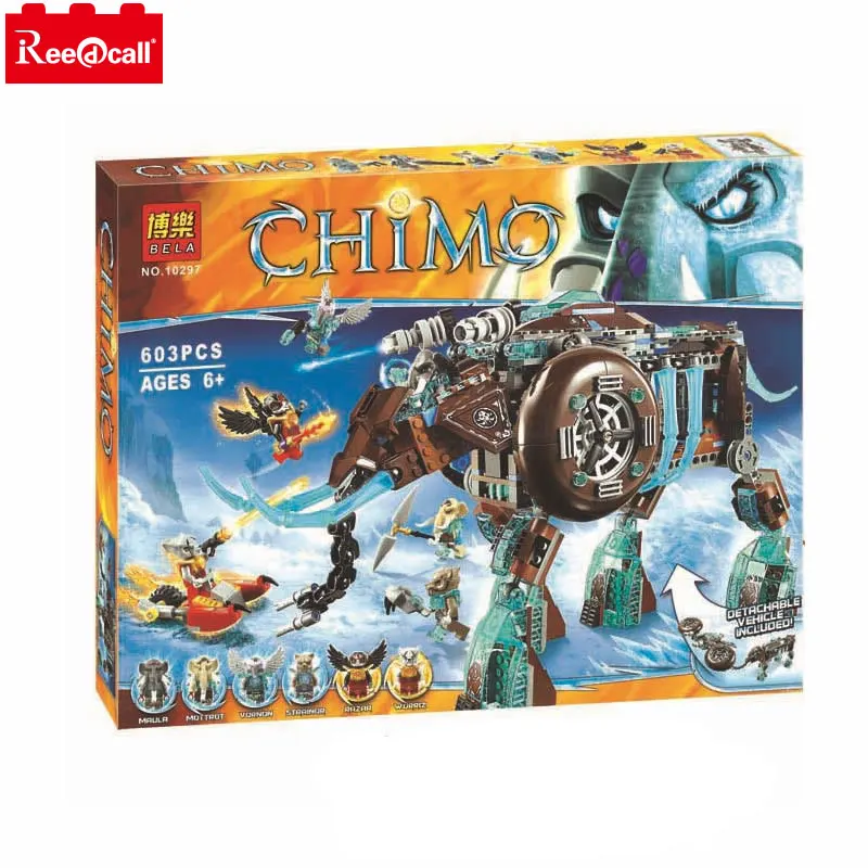 Chimaed 70145 Maula's Ice Mammoth Stomper строительные игрушки Bela 10297 Обучающие блоки детские