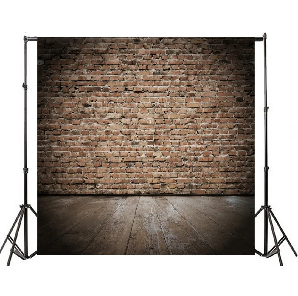 Laeacco Brick Wall Wooden Floor Retro Photo Backgrounds Vinyl Digital Customized Photography Backdrops For Studio | Электроника