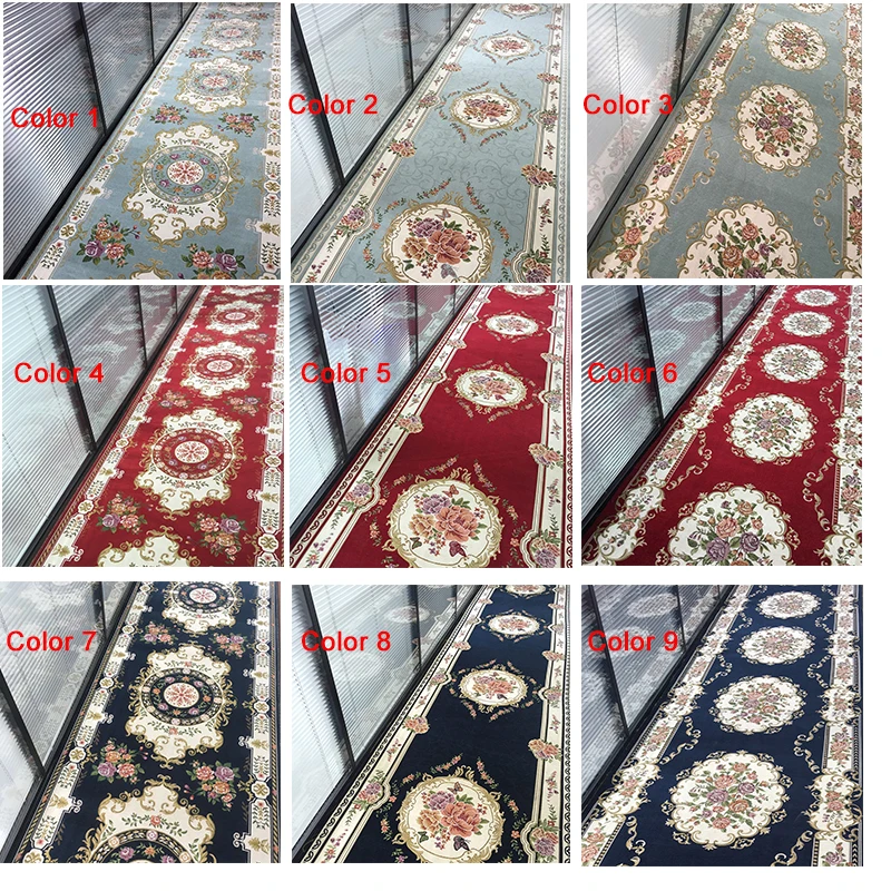 구매 복도용 긴 사이즈 러너 카펫, 웨딩 계단 통로 복도 러그 호텔 그라운드 매트 거실 홈 인테리어 바닥 매트