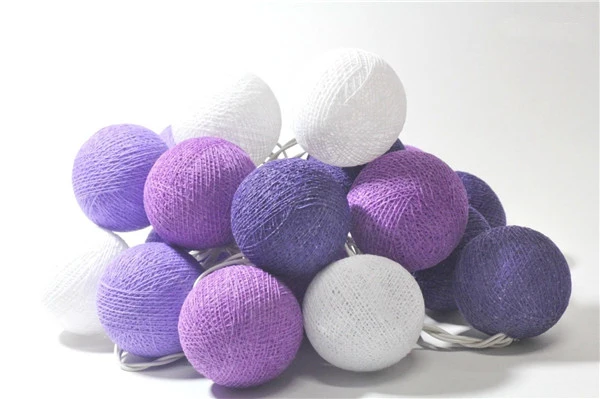 Гирлянды из хлопковых шариков вечеринка патио Рождество свадьба спальня Декор