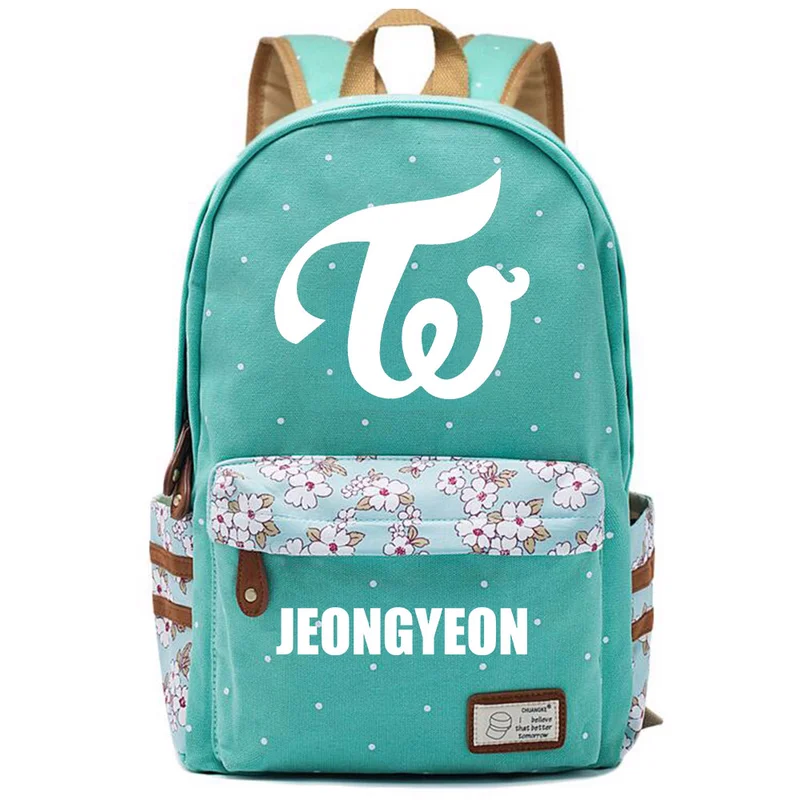 New KPOP JEONGYEON TZUYU CHAEYOUNG Twice Flower Dot Boy Girl School Bag Women Bagpack Teenagers Schoolbags Canvas Femme Backpack | Багаж и