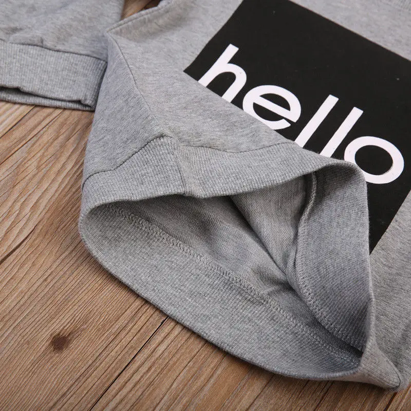 Футболка для маленьких мальчиков и девочек Детский костюм серый черный цвета