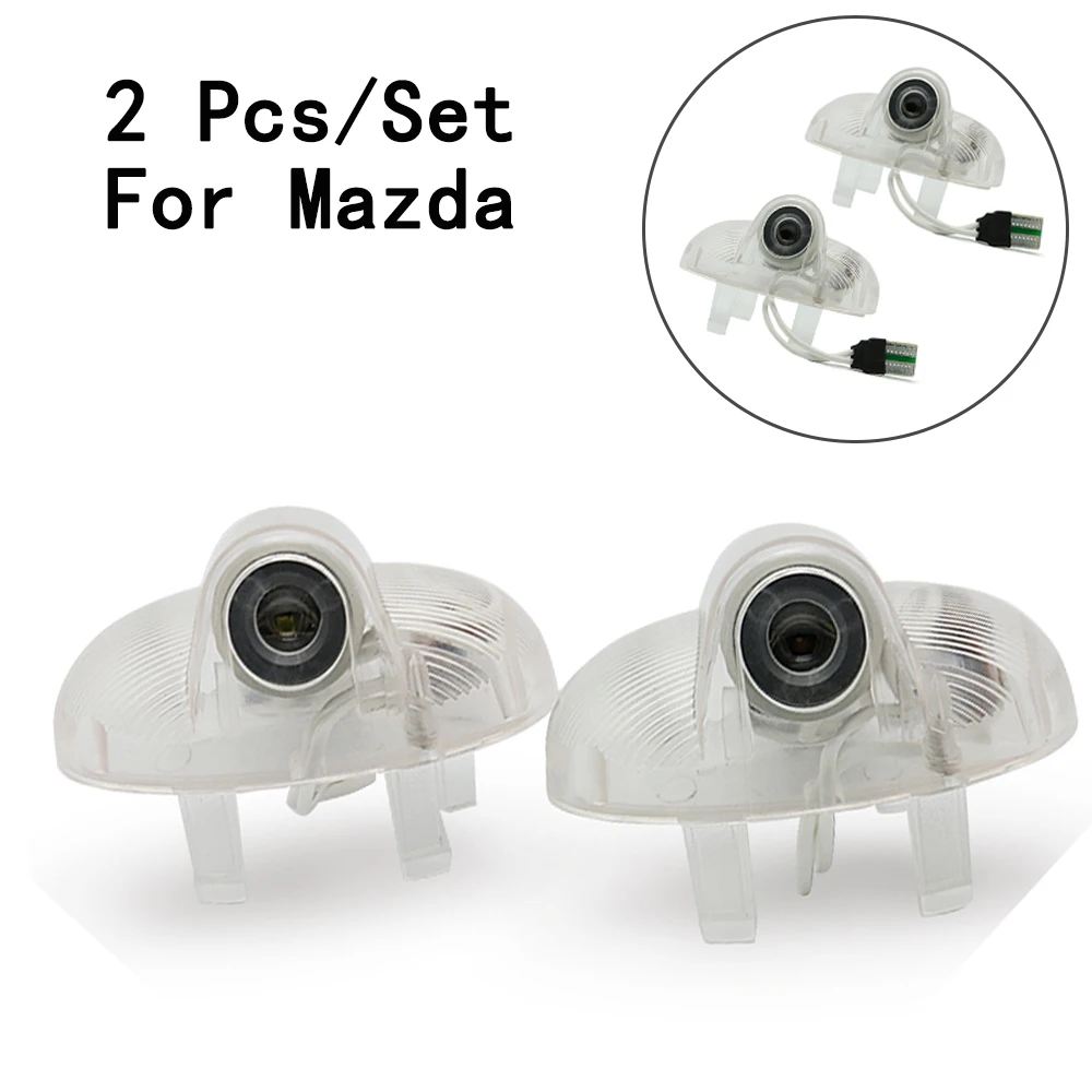 5W 2Pcs/Set Ghost Shadow Projetor Lens Include Only For Mazda 6/RX8/A8/CX9/RUIYI 8 With Logo LED Courtesy | Автомобили и