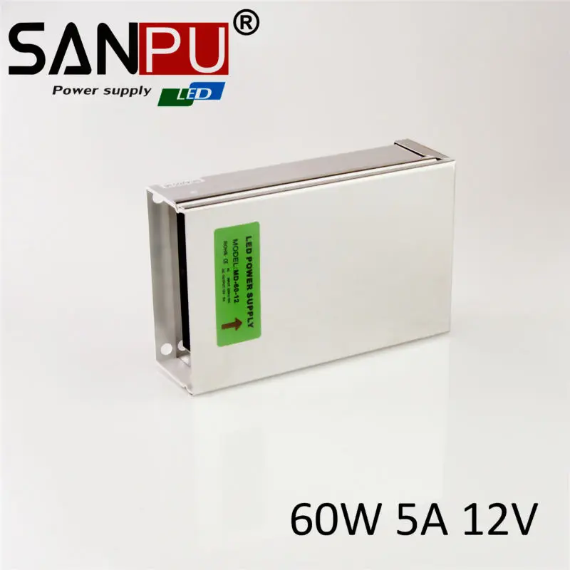 12V 5A источник питания sanpu 2835 Светодиодная лента 2017 новое поступление CE RoHS 60W AC100 240V