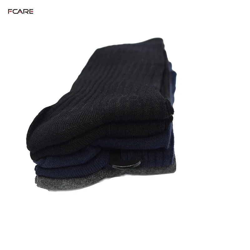 Fcare 5 пар = 10 шт длинные ноги черные синие серые полосы 44 45 46 47 хлопок мужские носки