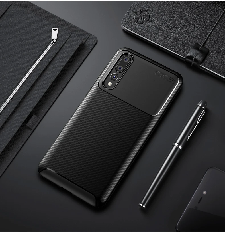 Мягкий силиконовый чехол для huawei P30 P20 P10 mate 20 Pro Lite Nova 3 3i Honor 8x Note 10 Y5 Y6 Prime чехол из углеродного волокна