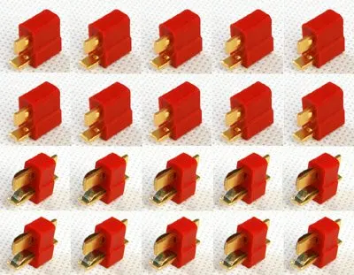 

2-Pin Dean Style T-Connectors - Red (10 Pairs)