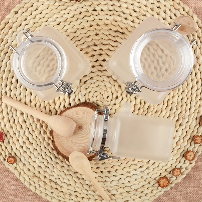 4 шт. пластиковые косметические банки для женщин 100 мл 200 мл|bath salt bottle|empty plasticmask