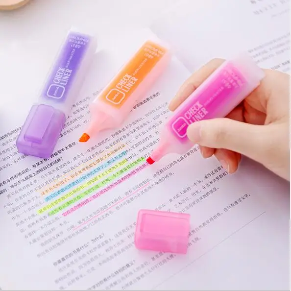 Шприц флуоресцентный большой емкости 6 цветов ручка маркер карамельных ключевые