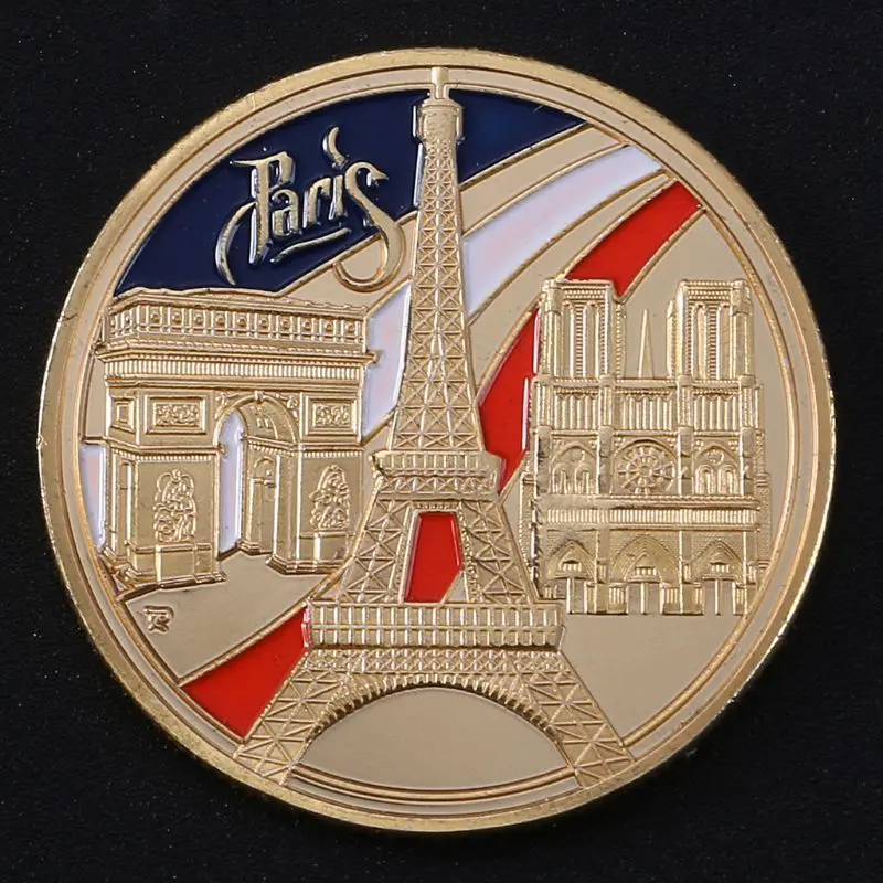 Commemorative Coin Paris Tower Building Collection Arts Gifts BTC Bitcoin Alloy | Спорт и развлечения