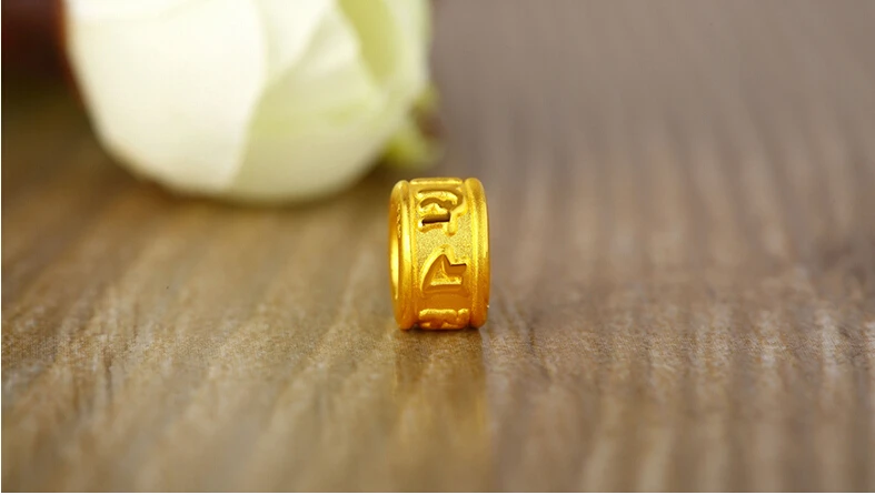 Чистое 999 24 каратное желтое золото резная бусина Будды подвеска 0 71 г|pendant blank|bead