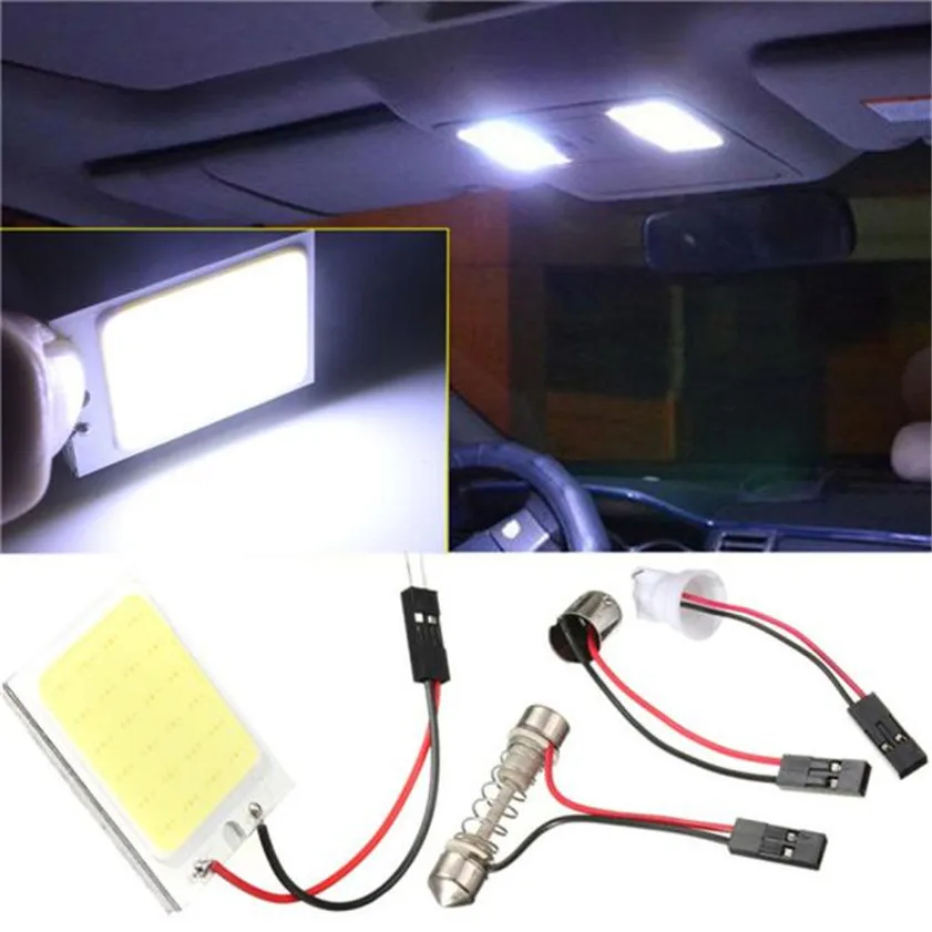 Высокое качество 8W COB 24 Chip LED интерьер автомобиля Свет T10 12V Панель источник