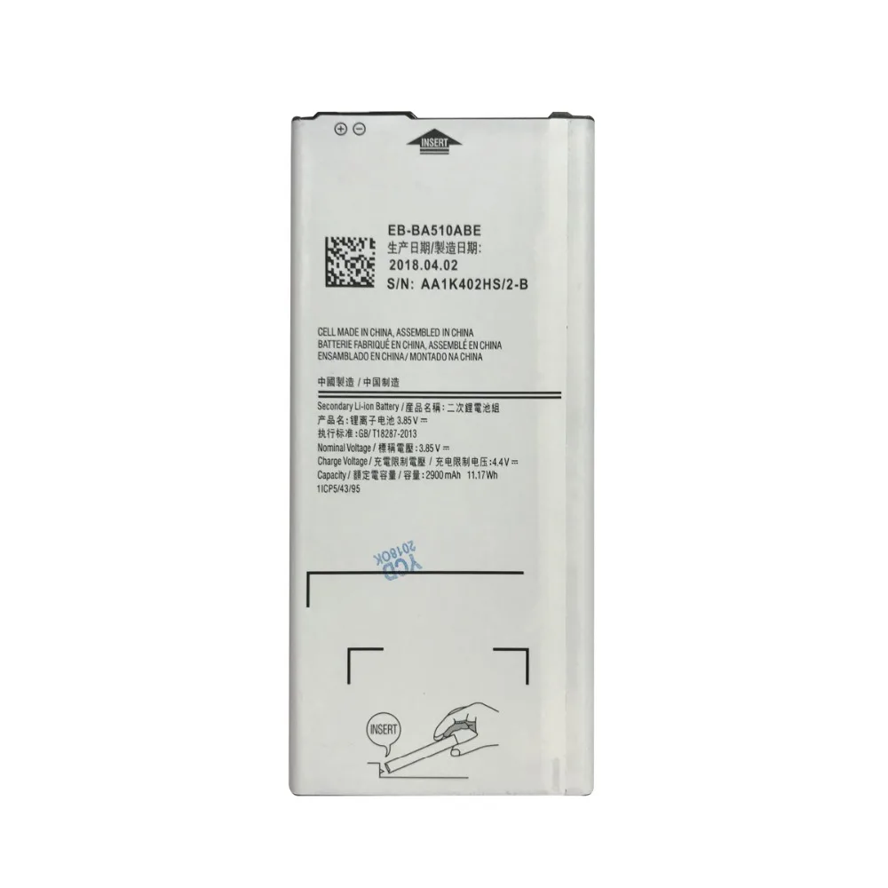Original Replacement Battery EB-BA510ABE For Samsung GALAXY A510 2016 A5 Version Authentic Phone 2900mAh | Мобильные телефоны и