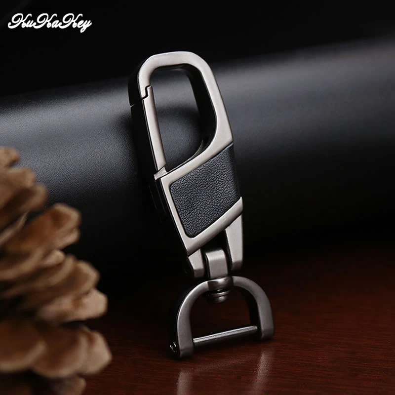 KUKAKEY кожаный чехол для ключа автомобиля, чехол для Chevrolet Sonic Spark Cruze Captiva Lacetti Orlando Epica Trax Smart Keychain Shell - Название цвета: Black Keyring