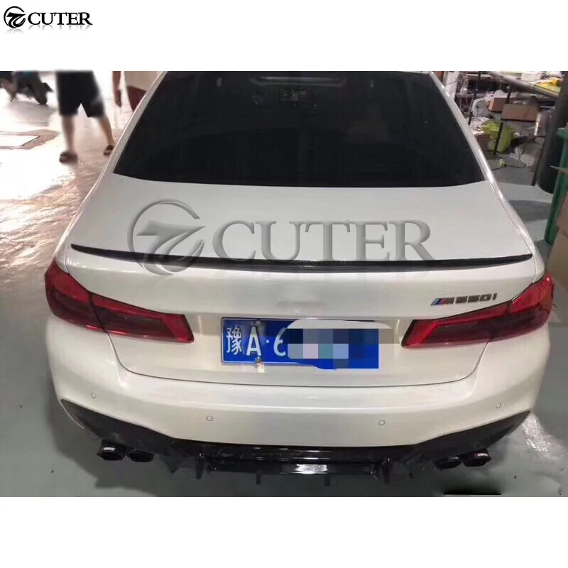 G30 G38 M5 стиль углеродное волокно задние крылья багажник спойлер для BMW 5 серии 525 528