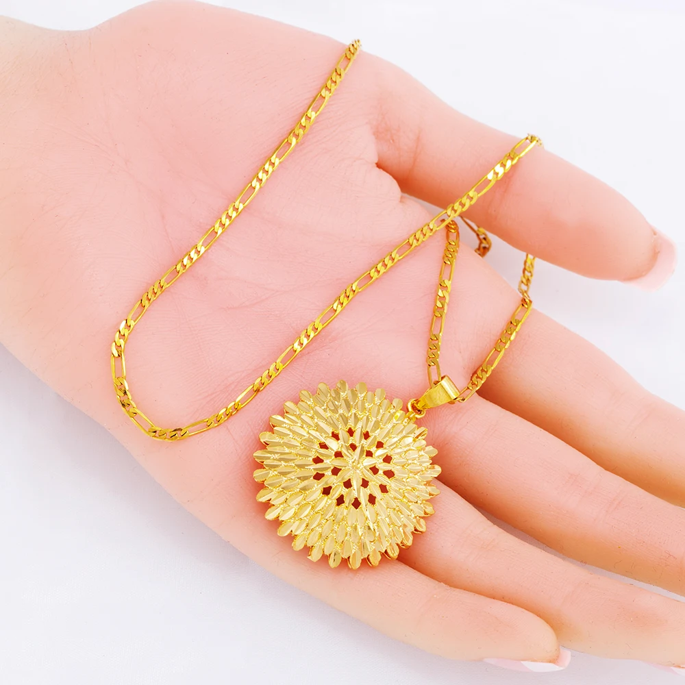 Ethlyn полые эфиопские золотые ожерелья и кулоны классические горки Habesha Шарм