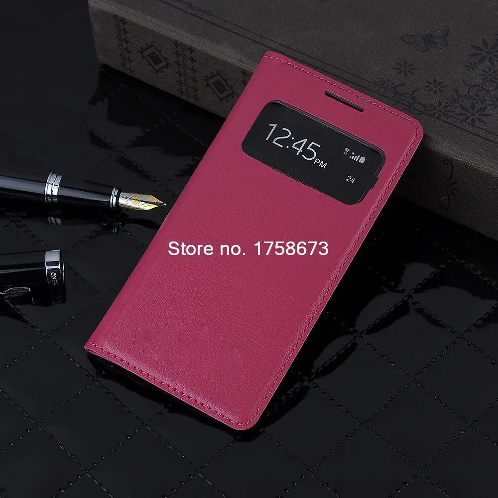 Роскошный кожаный чехол для samsung Galaxy S4 S4mini I9190 9190 i9192 i9195 корпус с окошком для экрана задняя крышка флип-чехол s
